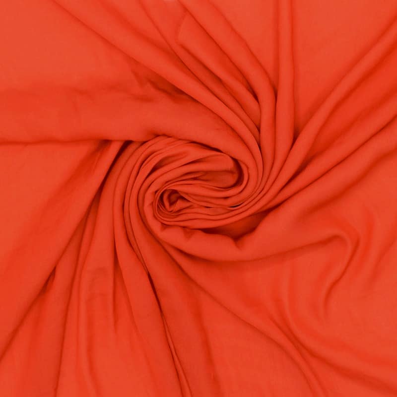 Sluier met aspect van voorgewassen zijde - verbrand oranje 