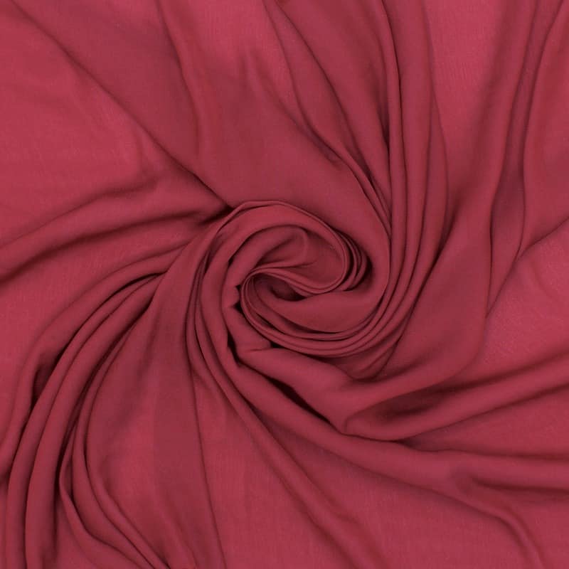 Veil with aspect of washed silk - wine red