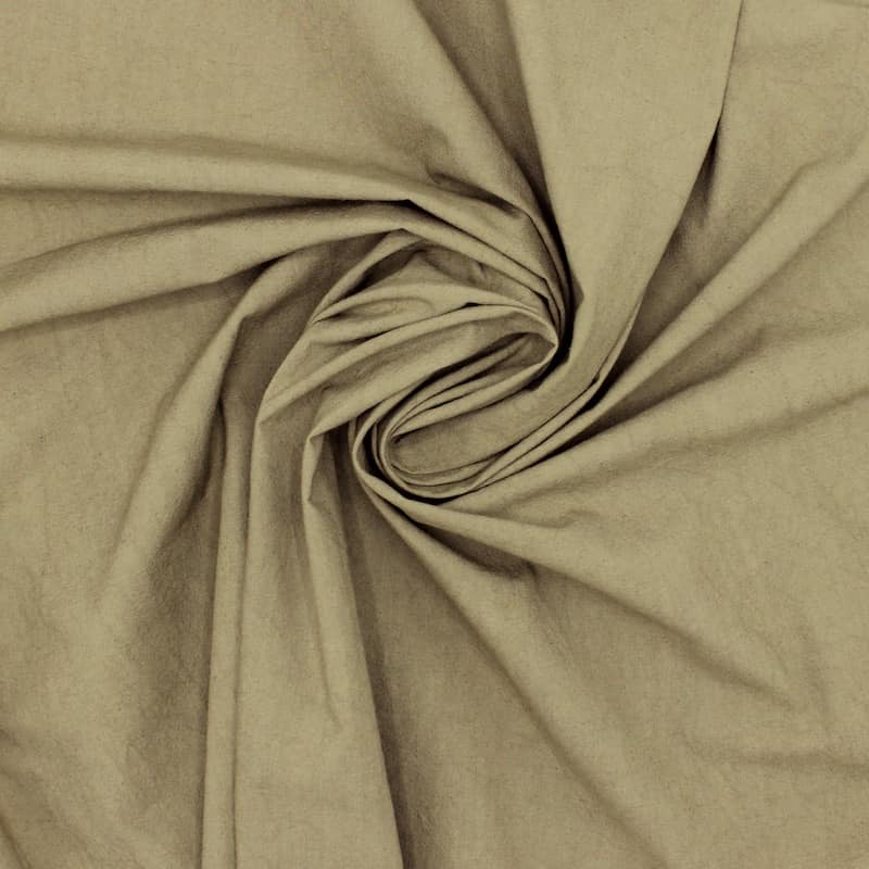 Tissu coton japonais teinture naturelle - kaki