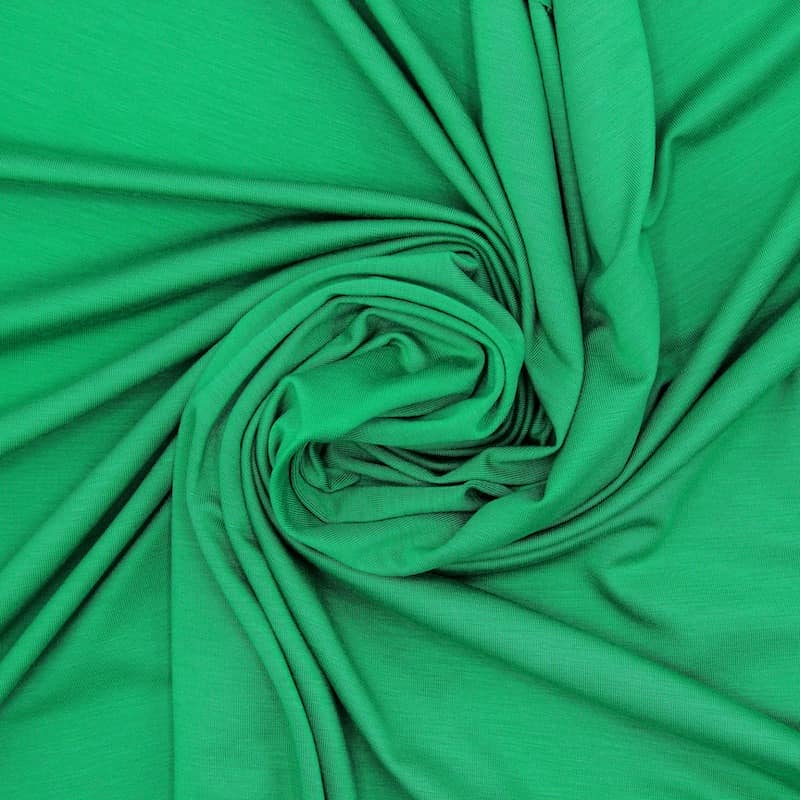 Tissu maille Lyocell- vert gazon