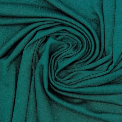 Jersey fabric with crêpe aspect - teal 