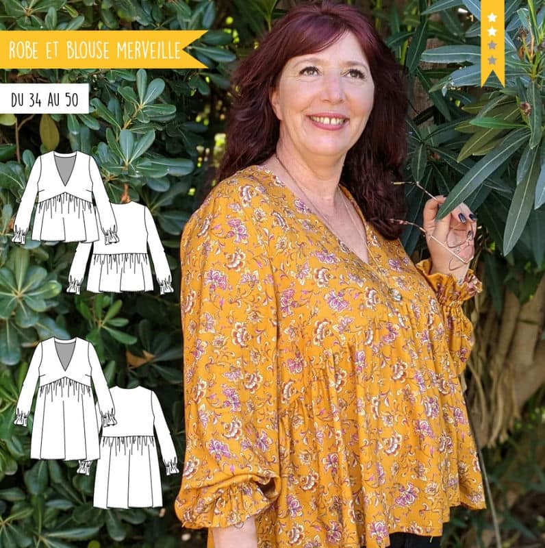 Pattern blouse and dress Merveille 