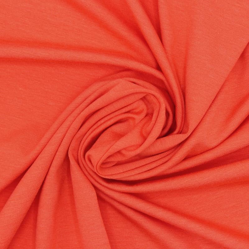 Plain jersey fabric - coral 