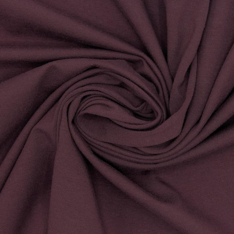 Plain jersey fabric - plum 