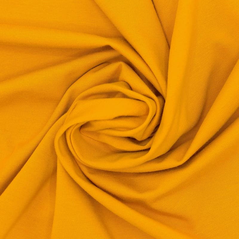 Plain jersey fabric - mustard yellow