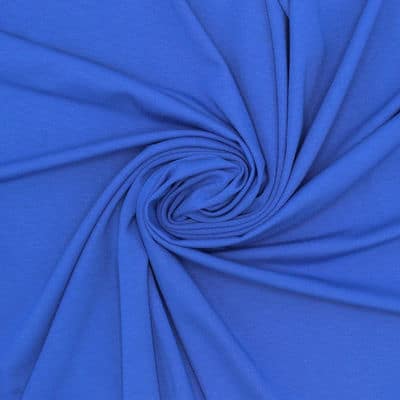Tissu jersey uni - bleu