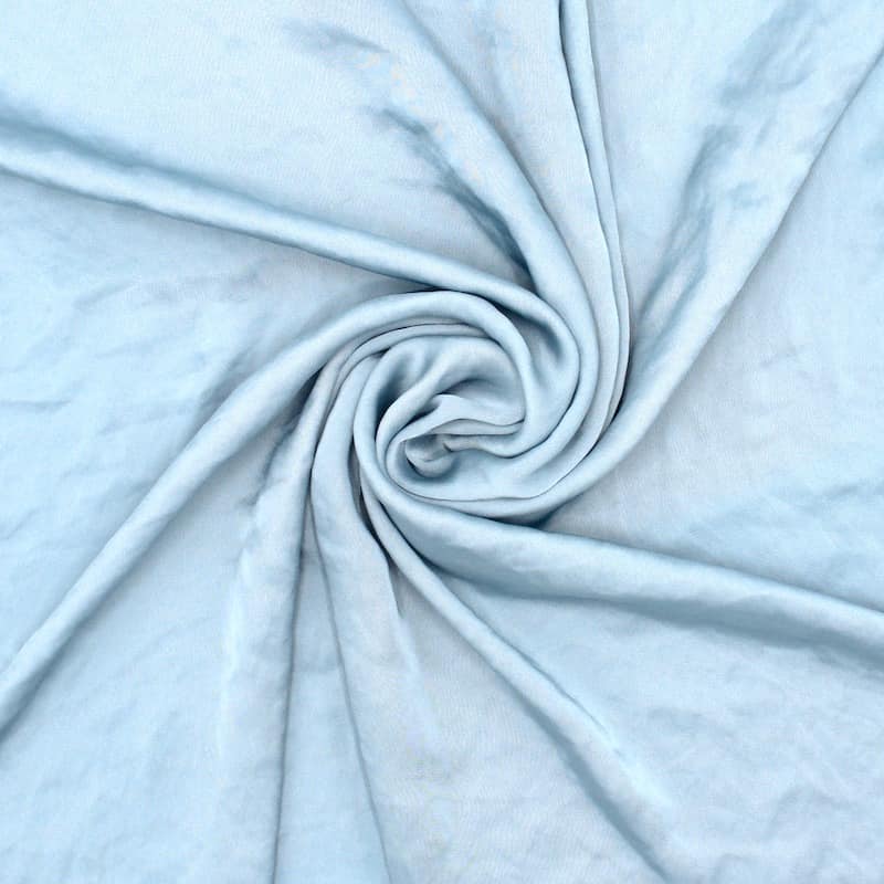 Polyester satin fabric - sky blue 