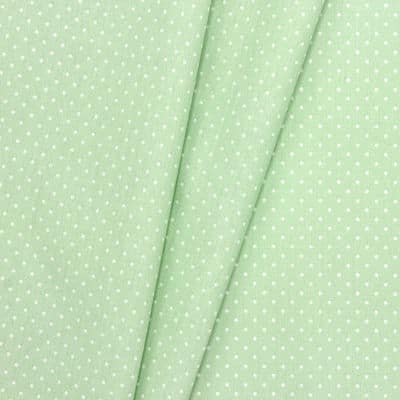 Coated cotton with dots - sea green background 