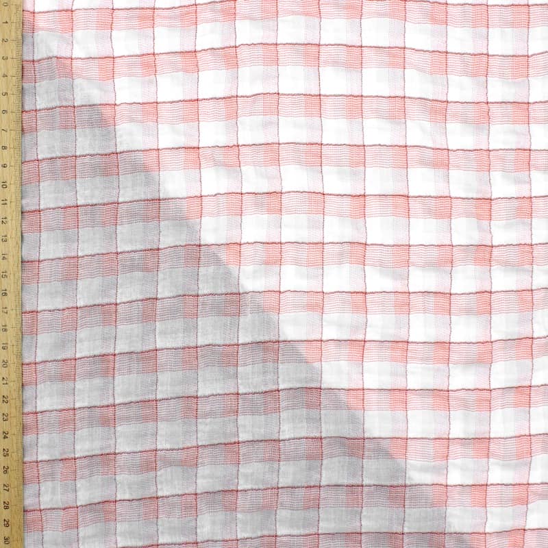 Checkered extensible cotton - pink 