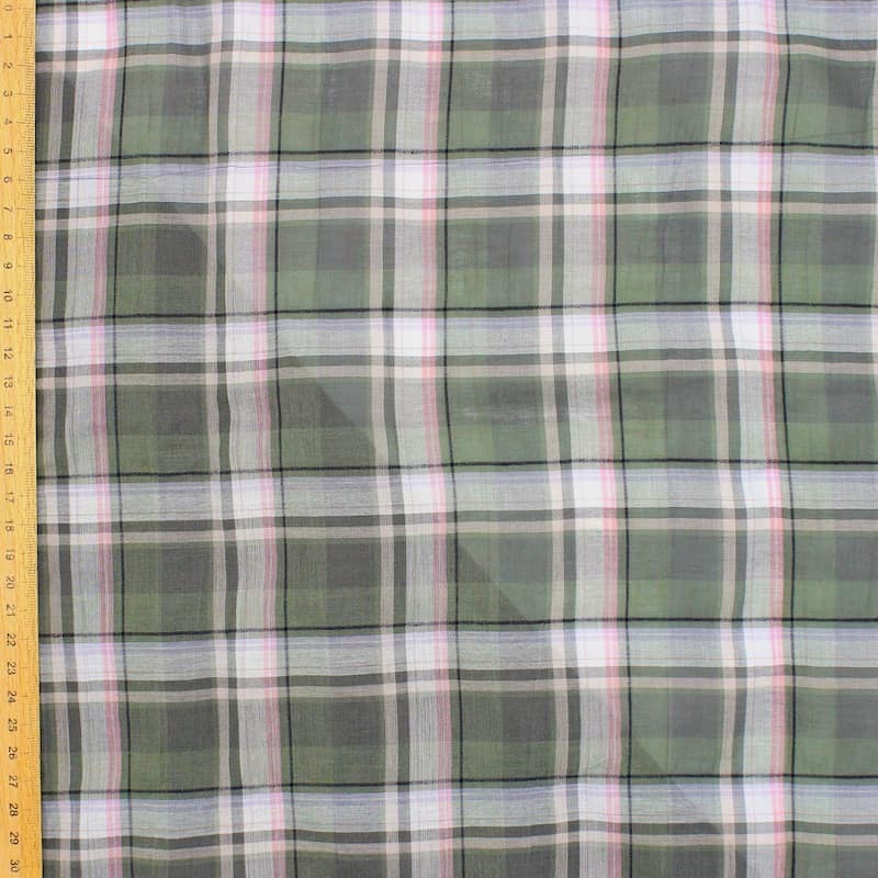 Checkered cotton - Khaki 