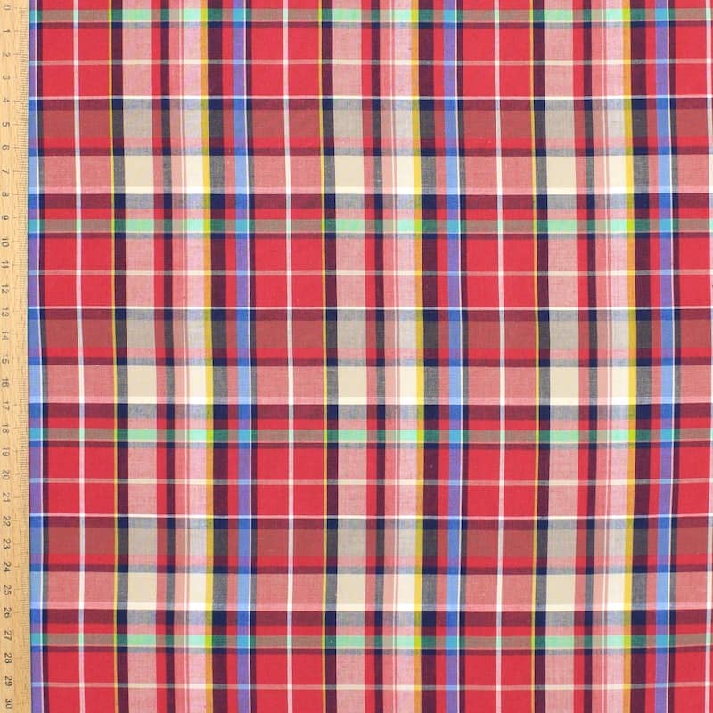 Checkered cotton - red 