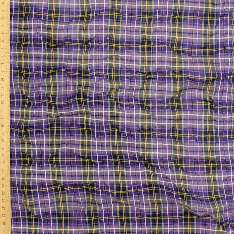 Checkered cotton - purple 