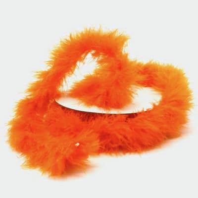 Braid trim marabout feather - orange