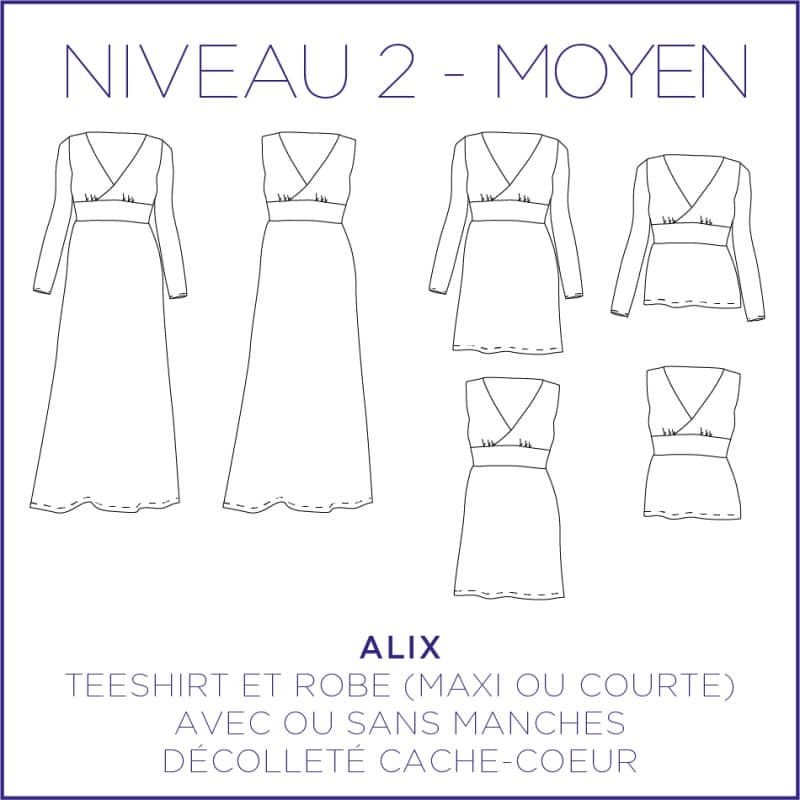 Pattern for t-shirt and dress Alix