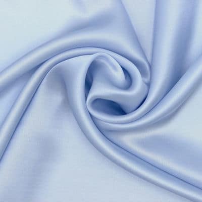 Silk satin fabric - sky blue