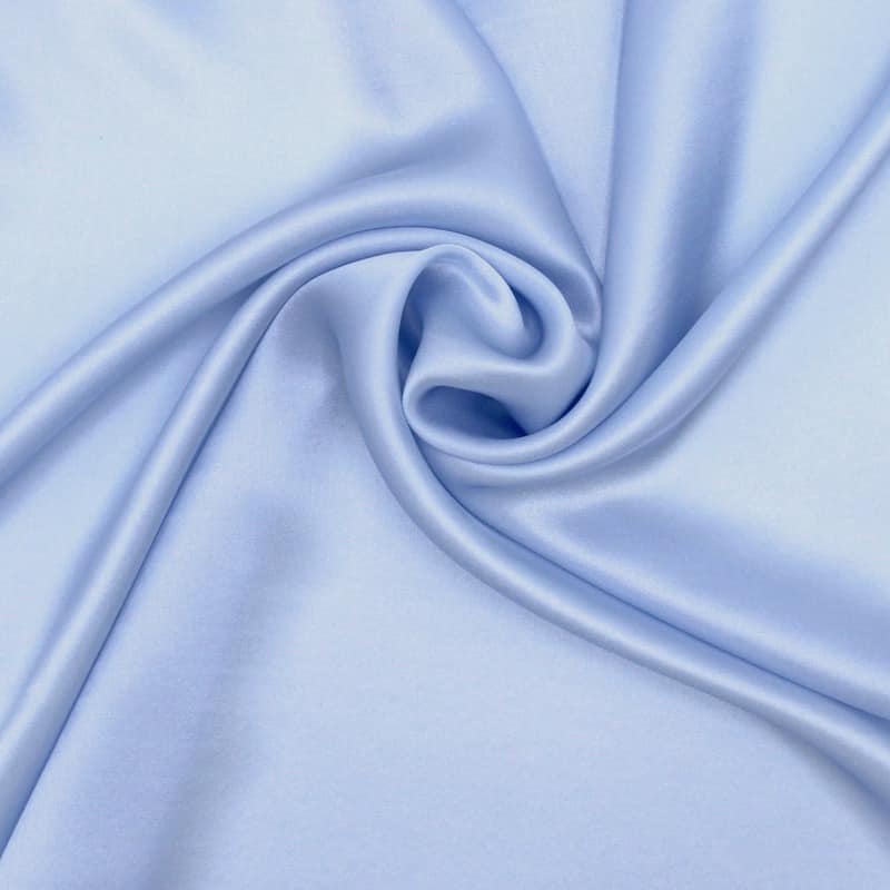 Silk satin fabric - sky blue