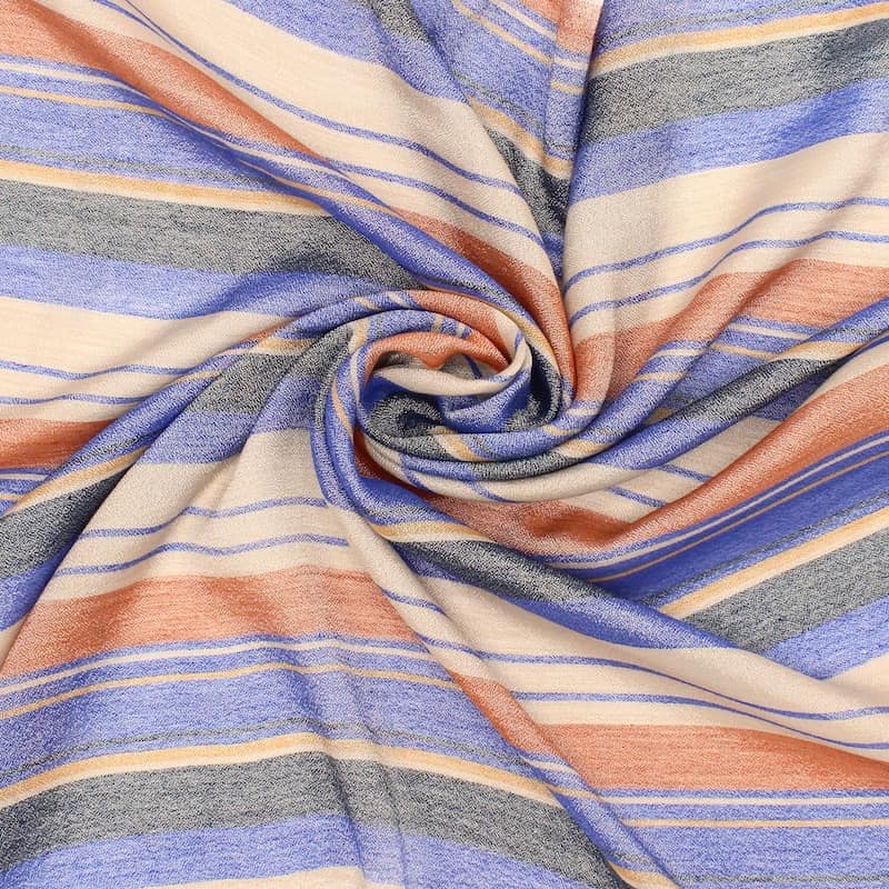 Bayadère fabric 100% viscose - multicolor
