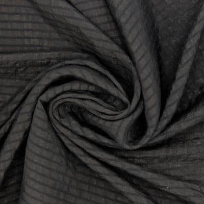 Striped veil fabric - black