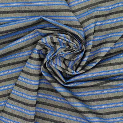 Striped cotton jacquard - grey 