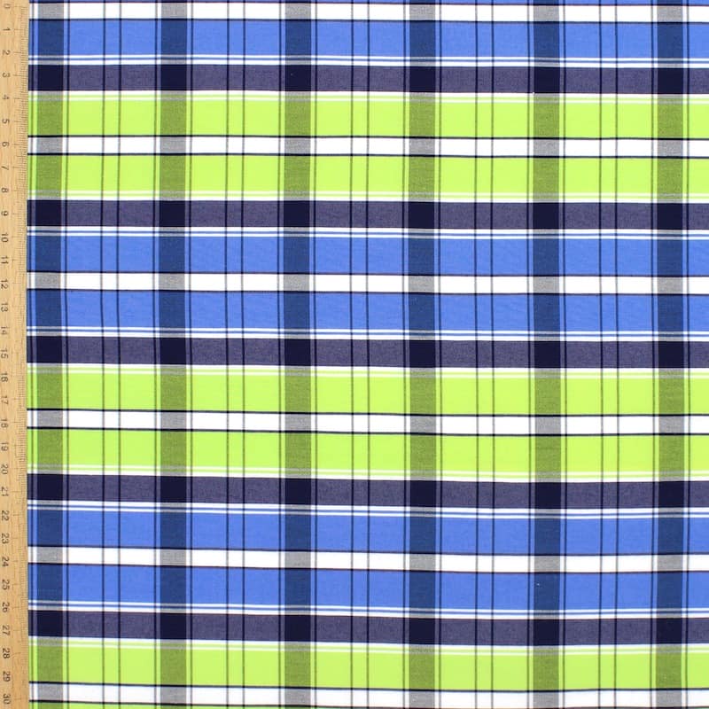 Cloth of 3m extensible fabric - blue and green