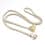 Bicolored braided cord - beige and white