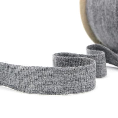 Bias binding with wool aspect - grey