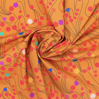 Bauhaus cotton poplin fabric - burnt orange 