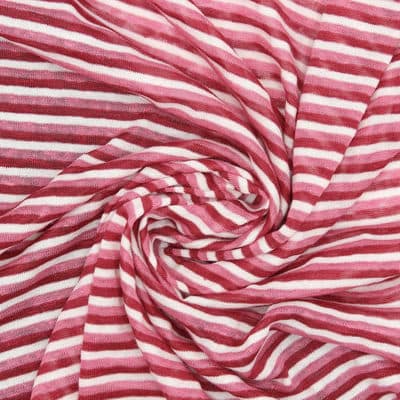 Striped knit fabric - pink 