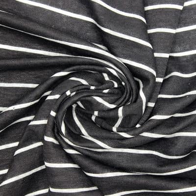Striped knit fabric - antracite