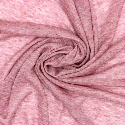 Tissu jersey uni - rose balais