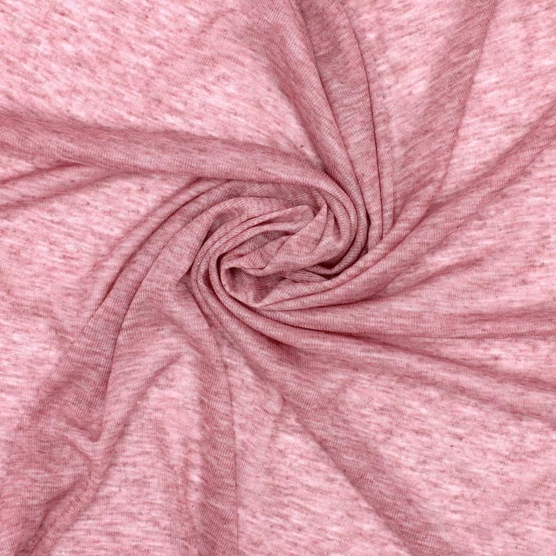 Tissu jersey uni - rose balais