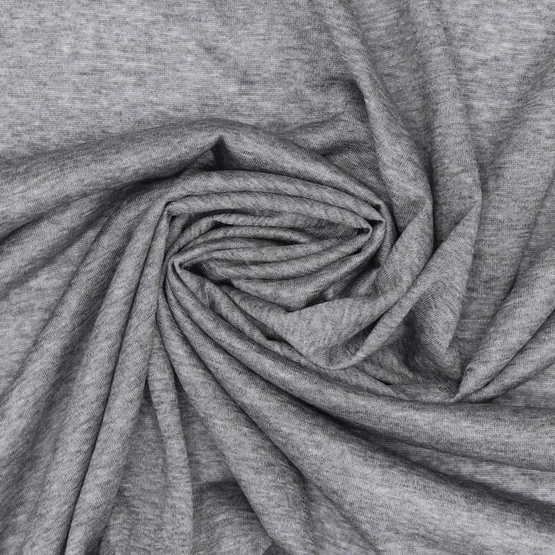 Wool knit fabric - grey