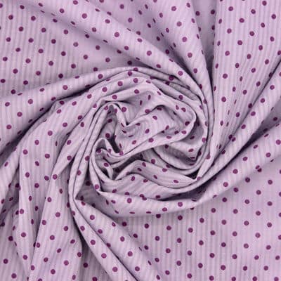 100% cotton with dots - purple 