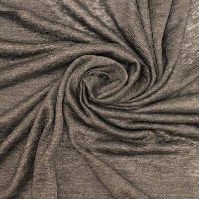 Jersey fabric 100% linen - brown