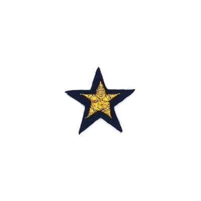 Star patch to sew - black and gold