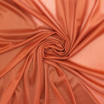 Knit lining fabric in polyester - rust-colored