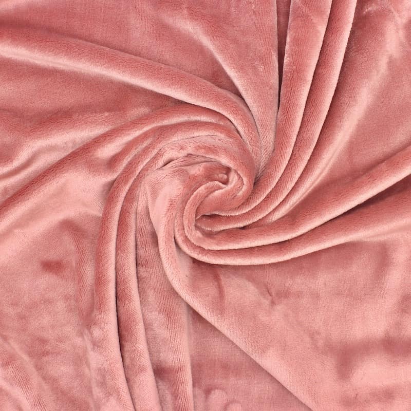 Plain minky velvet - old pink 