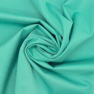 Extensible cotton satin fabric - green