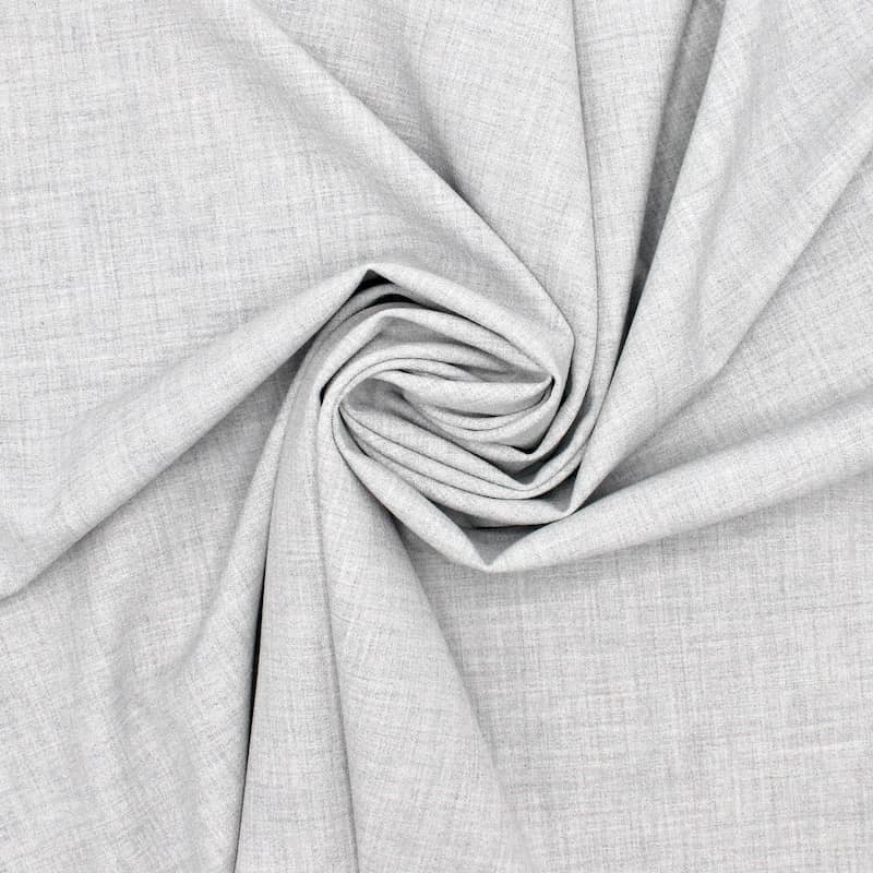 Rekbare stof in polyester en viscose - grijs 