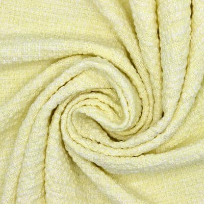 Structured and marbled extensible fabric  - yellow 