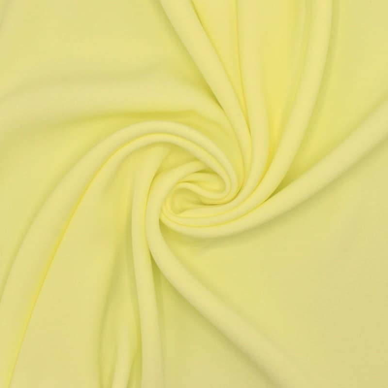 Effen polyester twill stof - geel