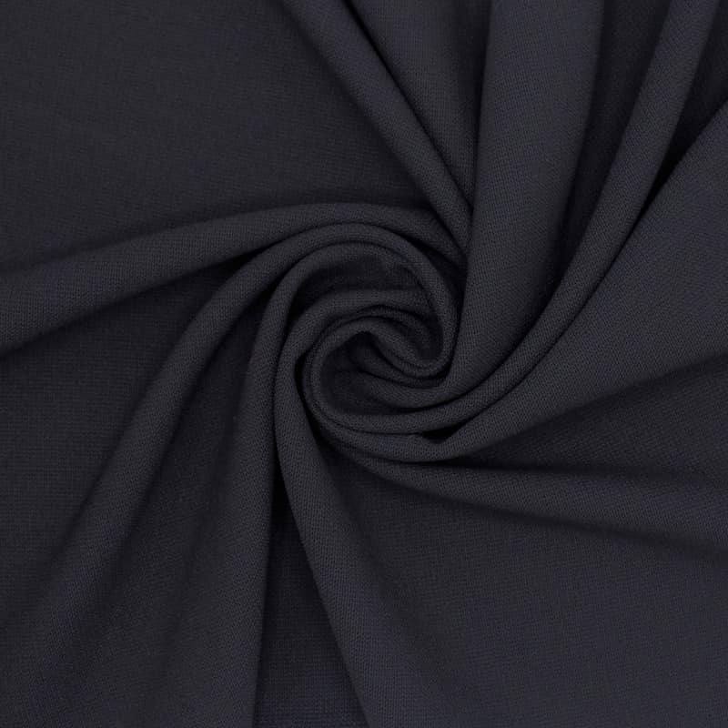 Fabric in polyester and viscose - midnight blue 