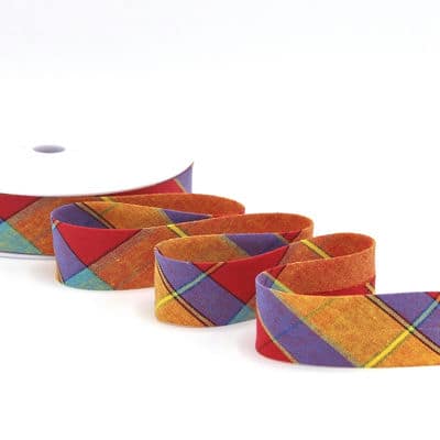Madras biaisband  - kleurrijk