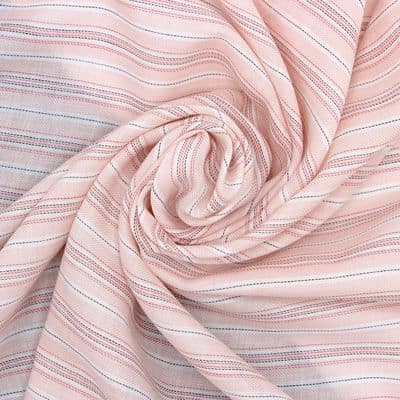 100% cotton with stripes - pink 