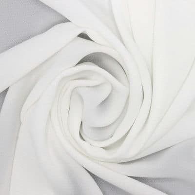 Plain fabric with crêpe aspect - white 