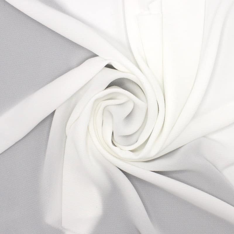 Plain fabric with crêpe aspect - white 