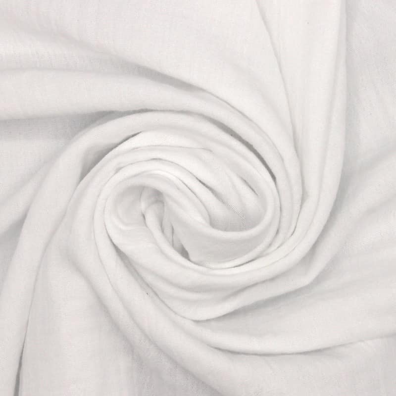 Tissu double gaz grande largeur - blanc