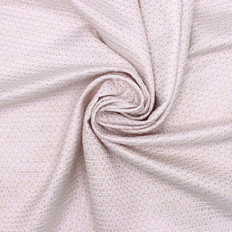 Jacquard fabric with metallic thread - pink 