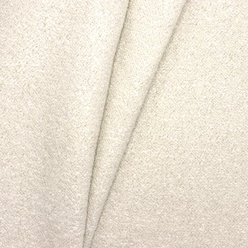 Tissu ameublement bouclette - blanc cassé