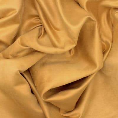 Tissu Suédine uni jaune camel